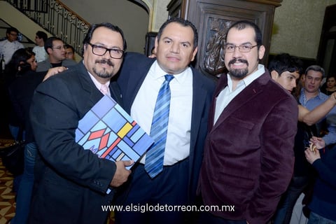 ENTRE AMIGOS.  Jesús Sifuentes, Guillermo de Ávila y Servando Martínez.