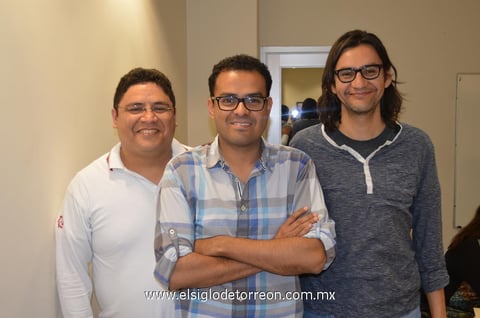 Sócrates Cobos, Jorge Ruvalcaba y Elías Agüero Díaz.