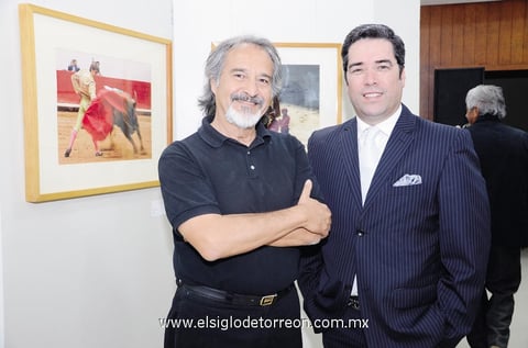 EN EXPO PICTóRICA.  Salvador Botello y Raúl Domínguez.