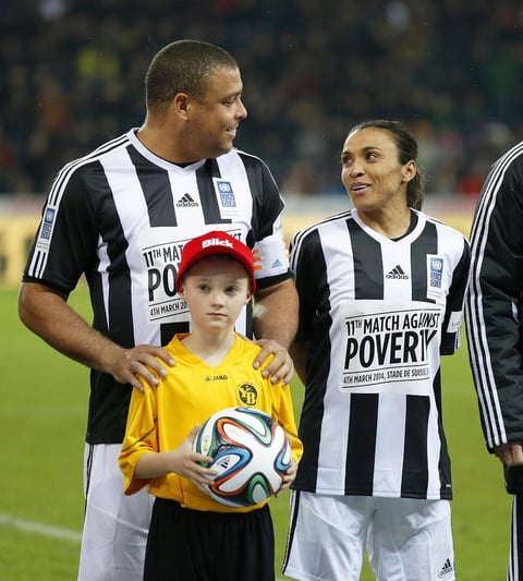 Ronaldo pudo jugar junto a su compatriota Marta.