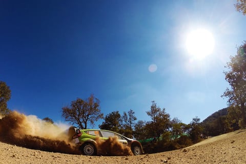 Guerra y Borja R en el dia 2 del Rally Mexico 2014.