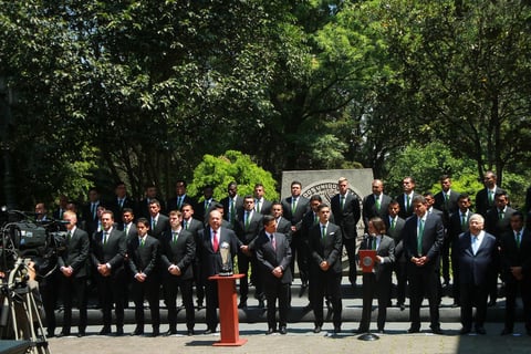 Enrique Peña Nieto Felicitó a los integrantes del equipo León por el campeonato obtenido en diciembre pasado.