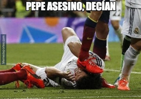Durante el encuentro Busquets pisó la cabeza de Pepe, el portugués es conocido por su juego rudo aunque en esta ocasión se vio ampliamente superado por el español.
