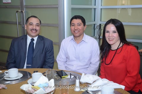 Emilio, Francisco y Edna.