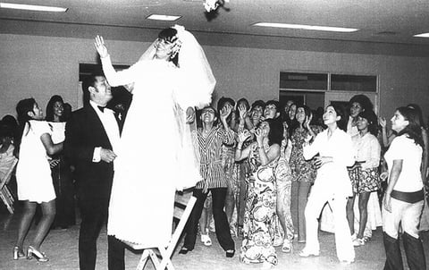 Srita. Rosario Rodríguez Ortiz el día de su boda con Raúl Zugasti Reyes, el 26 de agosto del 72’