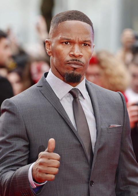 El actor Jamie Foxx también acudió al estreno en Londres.