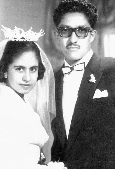 María Petra Rosales de Ramírez y Jesús Mario Ramírez Magdaleno en abril 28 de 1958.