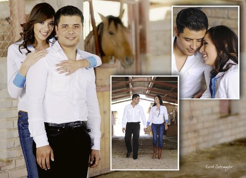 Alicia Luévanos y Carlos Alberto López contrajeón nupcias en el mes de junio.- Érick Sotomayor Fotografí­a