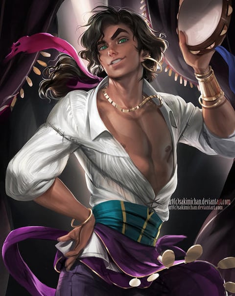 Esmeralda de El Jorobado de Notre Dame también aparece en la serie de imágentes creadas por Samiki Chan.