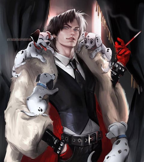 Algunos villanos de Disney también cambiaron de sexo, tal como Cruella De Vil de la película 101 Dalmatas.