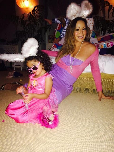 Mariah Carey, se transformó en una "conejita" para celebrar el día de Pascua.