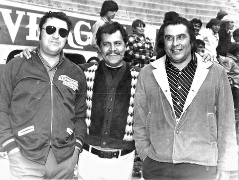 Raúl Zugasti Reyes, Rodolfo Soto Martínez (f) y César Marina Miravalle, hace algunas décadas.