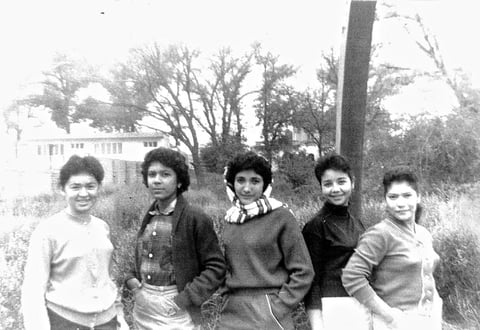 Oralia Esparza, Rome Vega, Lucha Pérez, Lety Garza y Cecilia Gallegos en 1960.
