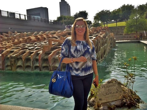 Lucy Dávila en sus vacaciones.