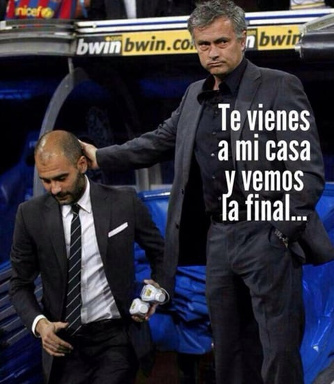 Algunos medios europeos aseguran que Guardiola y Mourinho se pusieron de acuerdo para ver la final, pero desde su casa.