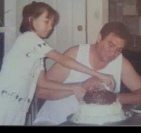 Dulce María y Gerardo Aguilera Flores, en 1996.