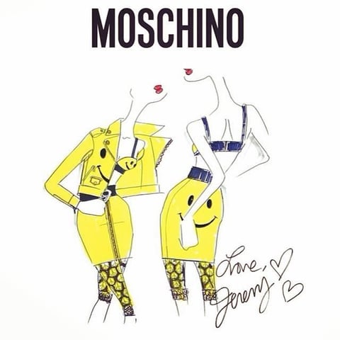 Katy se mostró emocionada de lucir un diseño de Jeremy Scott para Moschino.