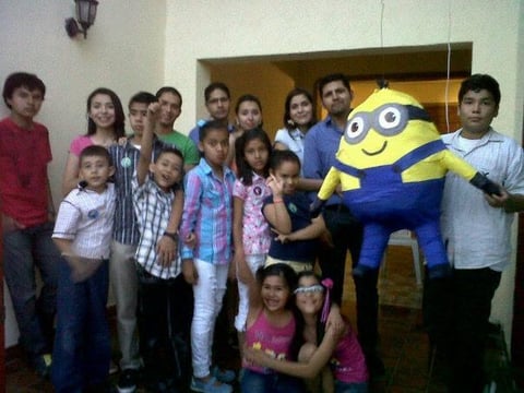 En festejo del Día del Niño.