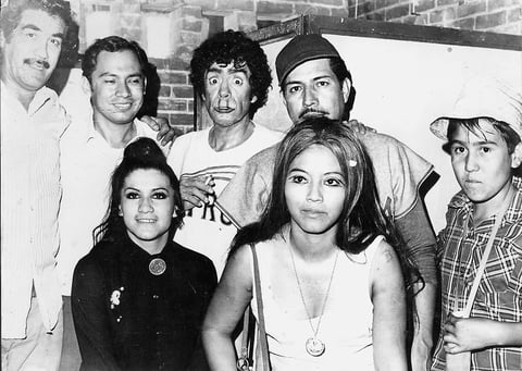 “Chelelo”, “Resortes”, Gustavo Torres (f) y Alejandro Rodríguez, entre otros, en el Estadio Rosa Laguna en 1974.