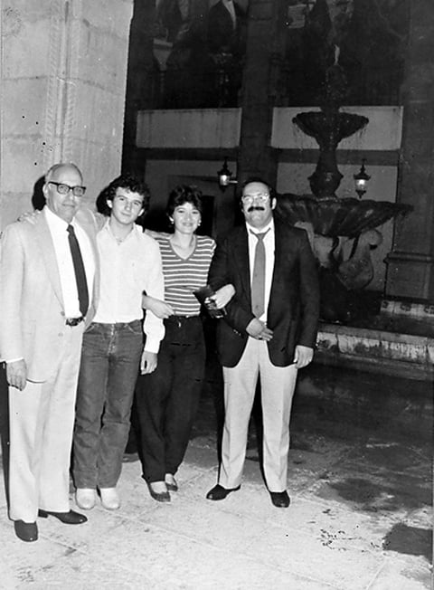 Pablo Pechir Dipp, Raúl Jalife, Ofelia y Jesús Reyes García, hace algunas décadas.