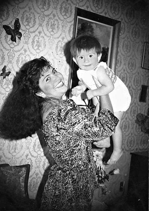 Ana Isabel Martínez Fonseca con “Pollo” Ortiz, hace 26 años.