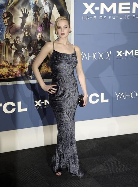 Jennifer Lawrence se llevó las miradas al desfilar por la alfombra roja del estreno de X-Men Days Of Future Past.