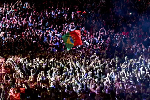 Robbie logró reunir alrededor de 60 mil fanáticos en el primera noche del Rock In Rio Lisboa.