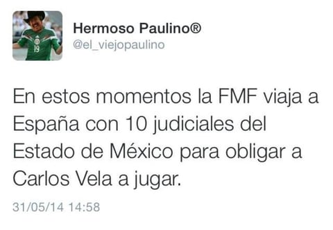 Usuarios de Twitter pedían auxilio a los altos mandos de la FMF para traer a Carlos Vela y que se incorporará de inmediato con el combinado nacional mexicano ante las bajas de Luis Montes y el 'Negro' Medina.