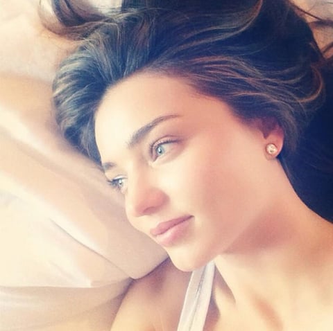 La australiana Miranda Kerr mostró su belleza natural.