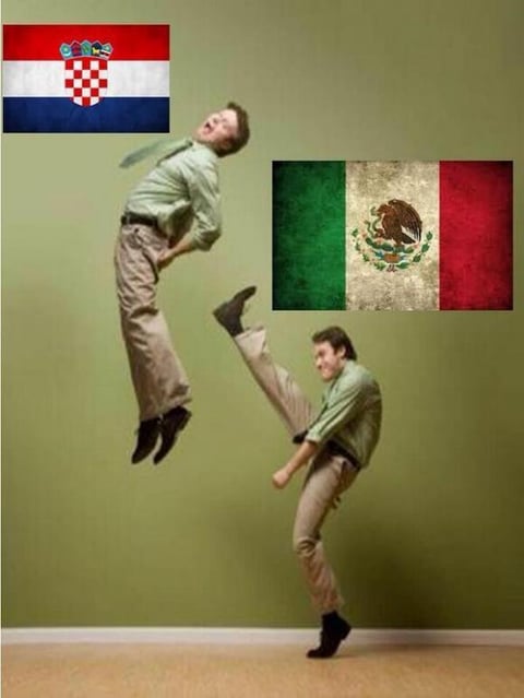 México mando de un puntapie a Croacia a su casa.