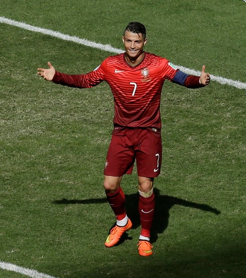La celebración de Cristiano Ronaldo fue medida.