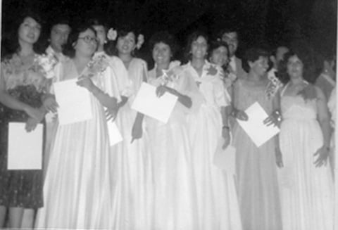 Tercera generación en la especialidad de Biología: María Elvira Andujo Castillo, María Mayela Sosa Hernández, María Esther Rodríguez Sanabria y Beatriz del Carmen López
Frías.