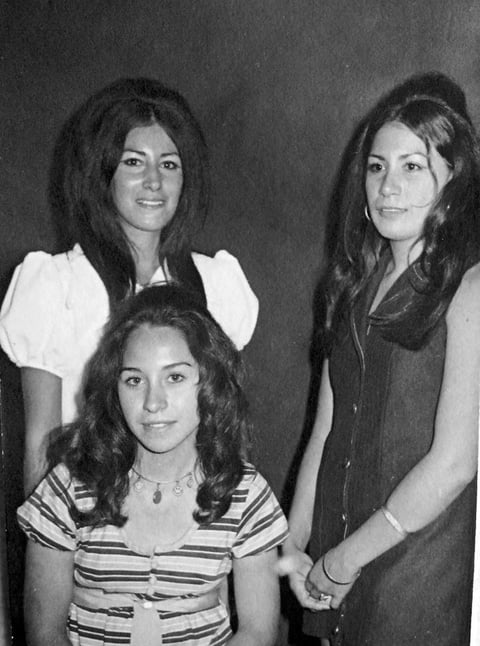 Hermanas GarcÍa: Irma, Elizabeth y Laura, en la década de los 70.