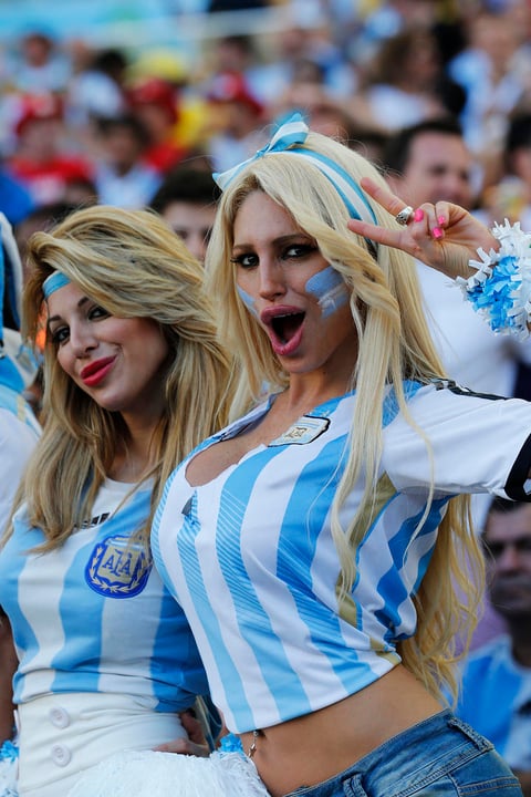 La belleza argentina en el estadio Maracaná.