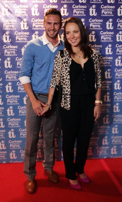 El futbolista Miguel Layun también estuvo en el evento, acompañado de su esposa Ana Laura Galvan.