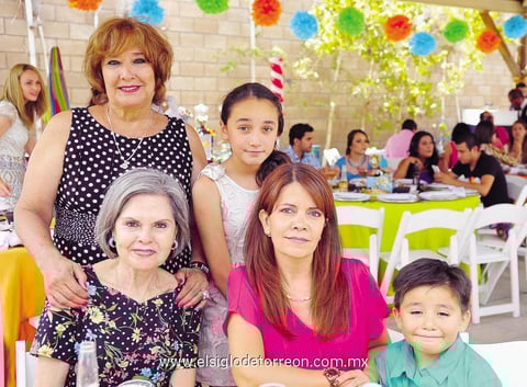 27072014 EN FAMILIA.  Rosario, Laura, Manuel, Sandra y Salma.
