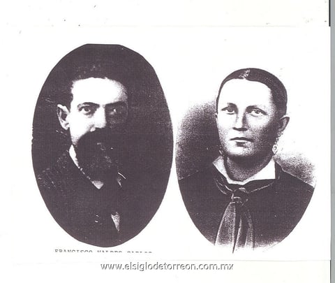 29072014 Don Francisco Valdés Carlos y su esposa doña Ma. del Sacramento Valdés Sánchez, casados en Jerez, Zacs., a mediados del Siglo XIX y procrearon 8 hijos que después vinieron a vivir a Torreón, Coah.