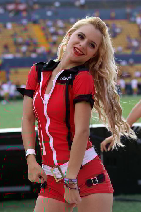 Posando para la fotografía.