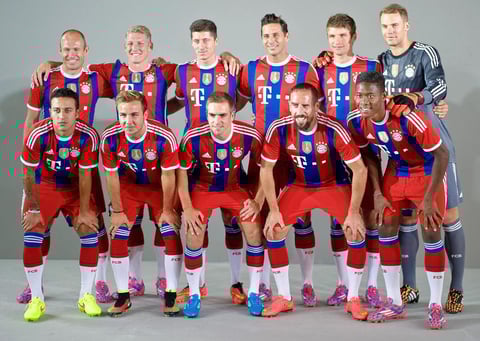 En el equipo están el lateral valenciano Bernat y los centrocampistas Thiago Alcántara y Javi Martínez, pero no así el defensa Diego Contento, prácticamente en las filas del Girondins de Burdeos.