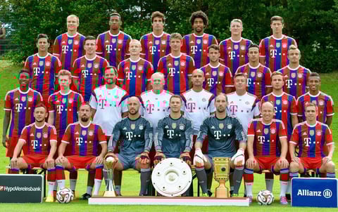 El Bayern Múnich de Pep Guardiola hizo la presentación del equipo para la nueva temporada.