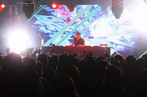 Durante 4 horas, los DJs fueron los encargados de abrir el concierto.