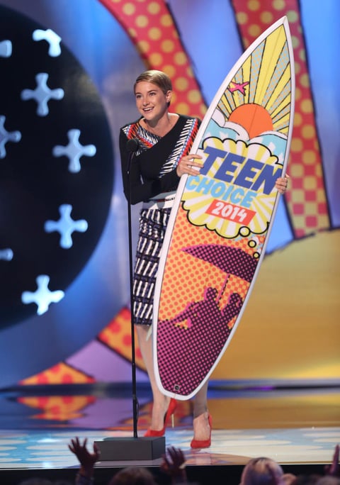 Shailene Woodley ganó el premio de actriz favorita de drama así como actriz de acción, por Divergente.