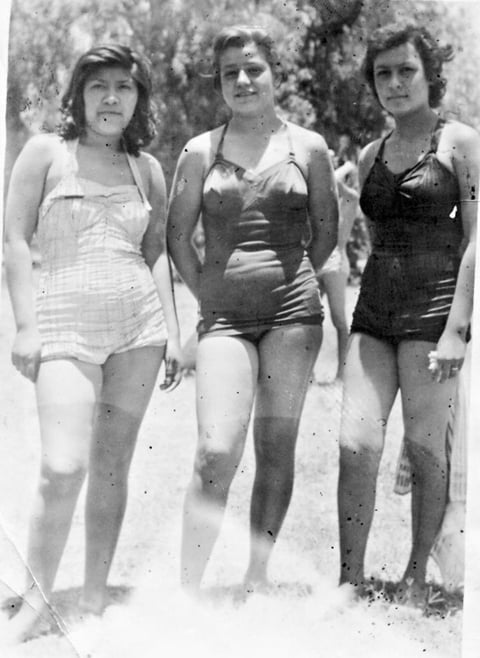 07092014 Irma, Margarita y Hermelinda en la Alberca Esparza en el 59'.