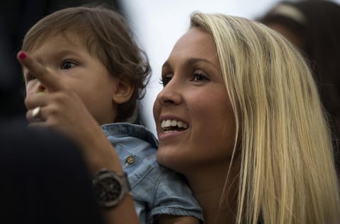 Sofía Balbi, esposa de Luis Suárez, estuvo presenten en el partido.