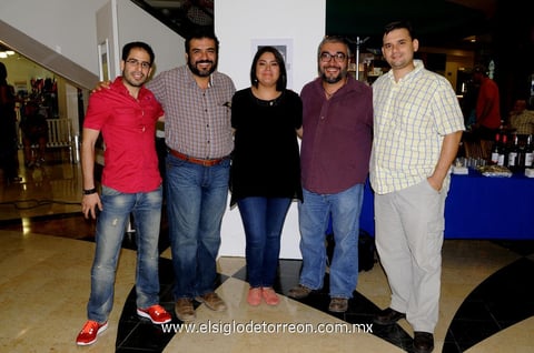 15102014 Rafael Blando, Armando Marín, Cristina Carrillo, Jesús Marín y Mino Rimada.