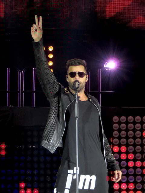 Enseguida el puertorriqueño entregó la pieza musical Revolución, que venía incluida en su disco A medio vivir de 1995.