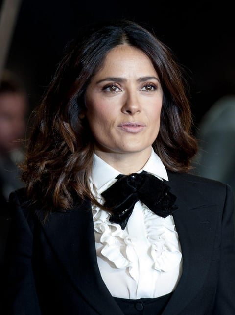 Al estreno también asistió la mexicana Salma Hayek.