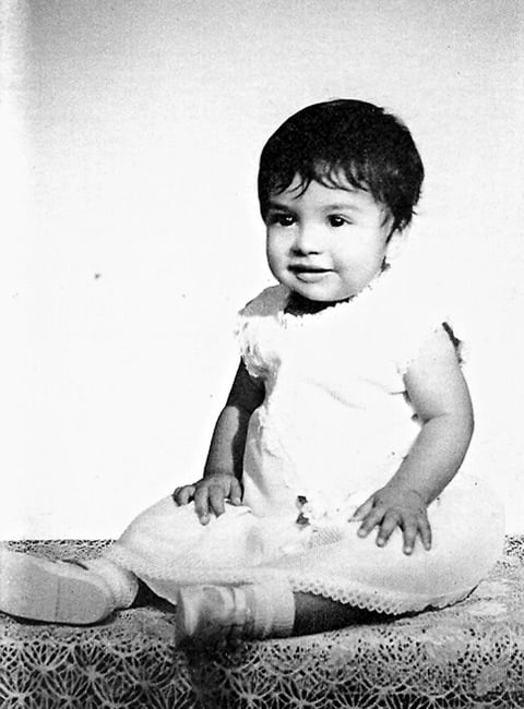 Niña Rosaura Sánchez Arredondo, hace 45 años.