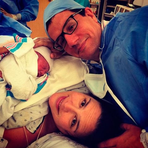 Finalmente, fue Angélica Vale a quien la cigüeña le trajo como presente a su segundo hijo, Daniel Nicolás.