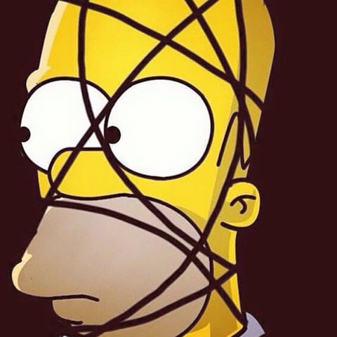 La misma Madonna compartió un meme de Homero Simpson imitando la portada de Rebel Heart.